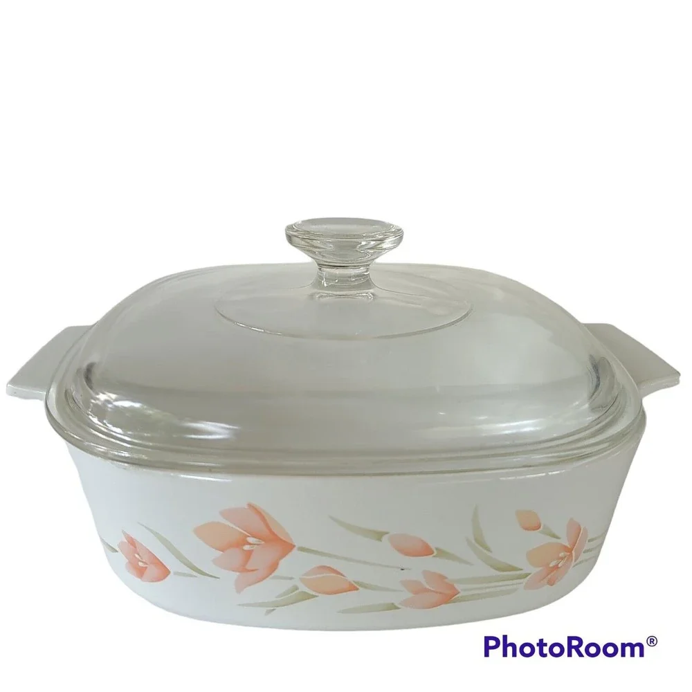 Vintage Corning Ware Wildflower 2 Quart Casserole Dish A-2-B with Pyrex Lid A9C